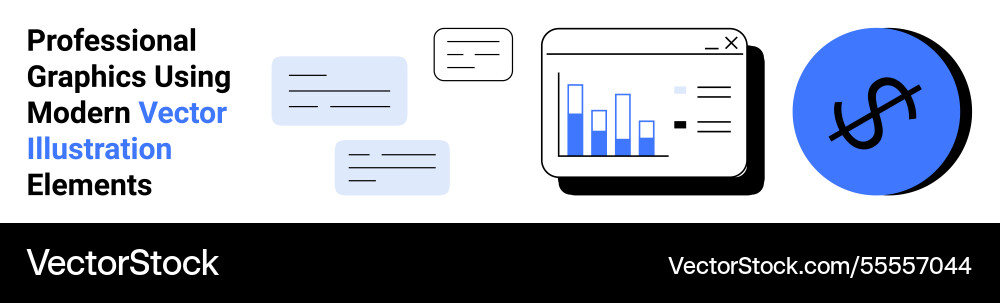Data visualization on analytics dashboard Vector Image