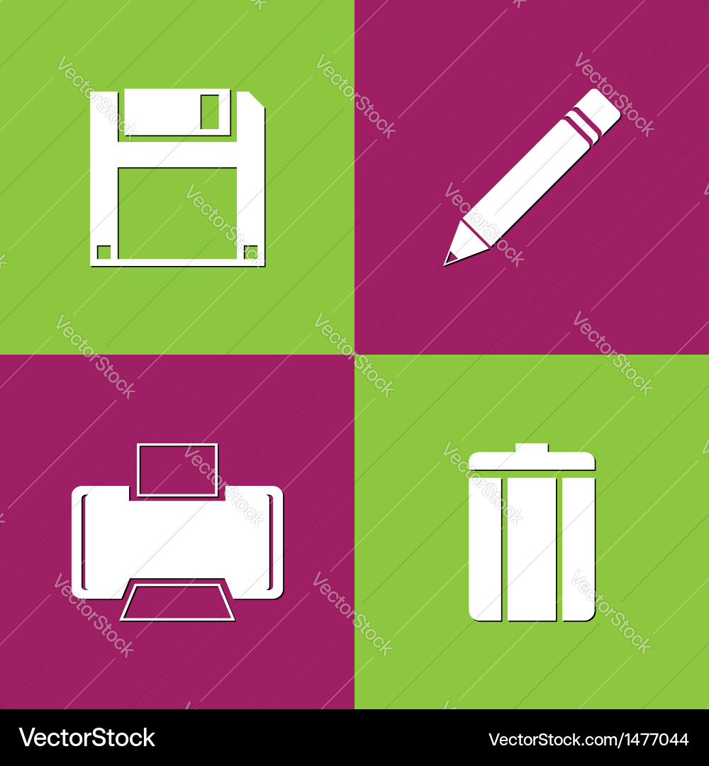 Document Icons - File Management vector image