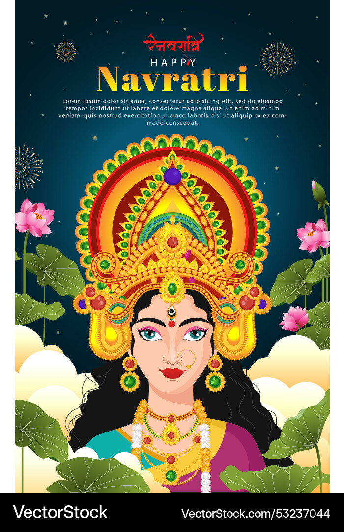 Happy navratri with gradient color concept Vector Image
