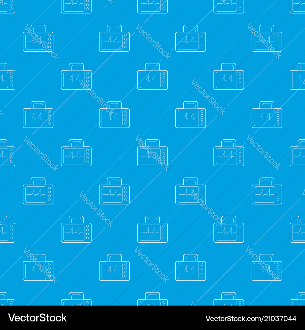 Monitor with cardiogram pattern seamless Monitor with cardiogram pattern seamless vector image