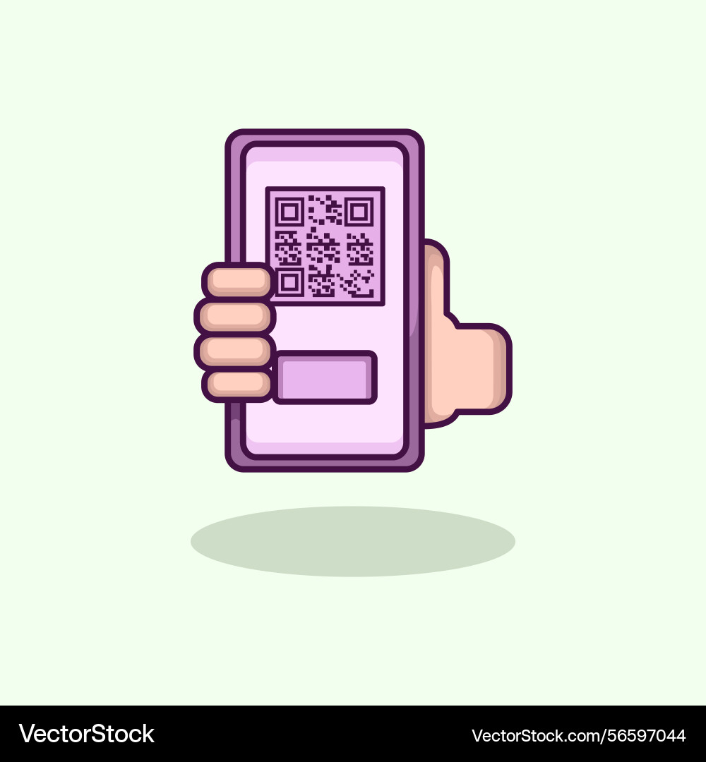 Qr code payment mobile scan digital transaction te Vector Image