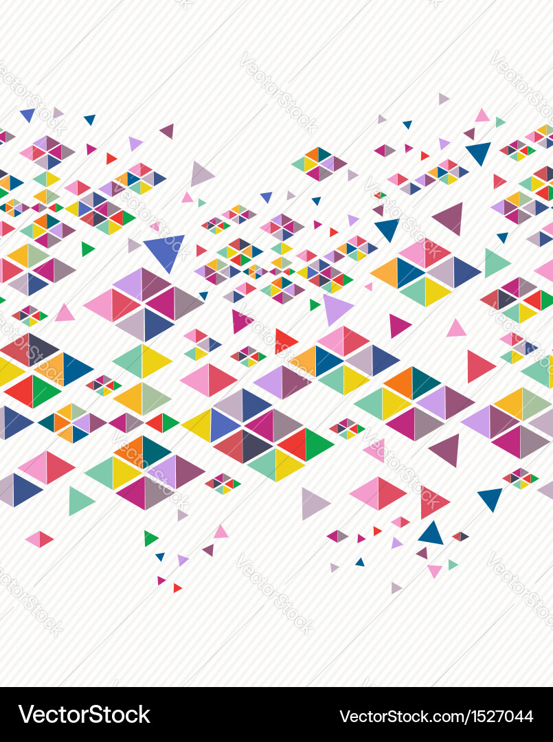 Retro Geometric Triangle Pattern vector image