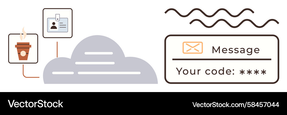 Secure Authentication & Cloud Access Vector Image