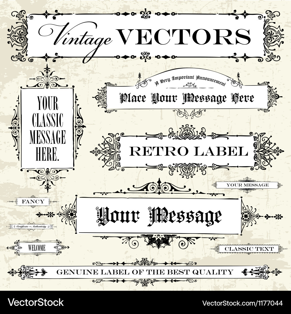 Vintage Frame Collection vector image