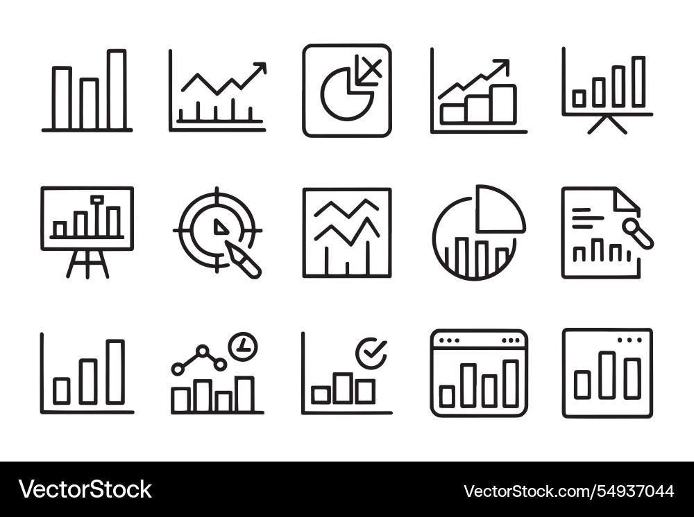 Visualisierung von Datenstatistik und Analytik Visualisierung von Datenstatistik und Analytik vektorbild