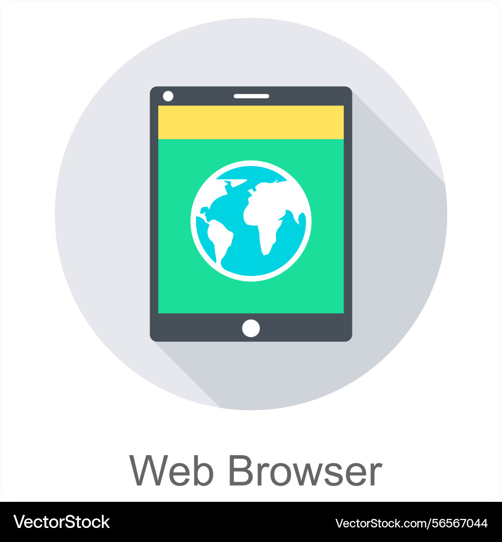 Web browser icon concept Vector Image