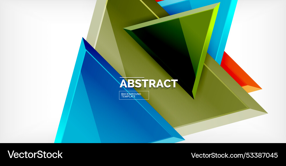 Abstract background - colorful triangles with 3d Abstract background - colorful triangles with 3d Vector Image