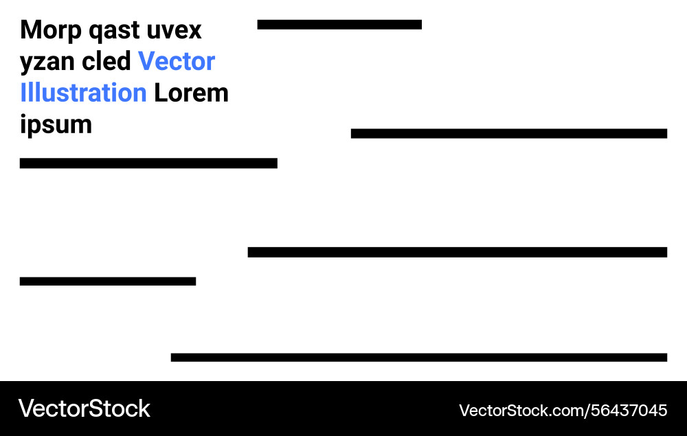 Abstract text layout with lines and blue accent Abstract text layout with lines and blue accent vector image