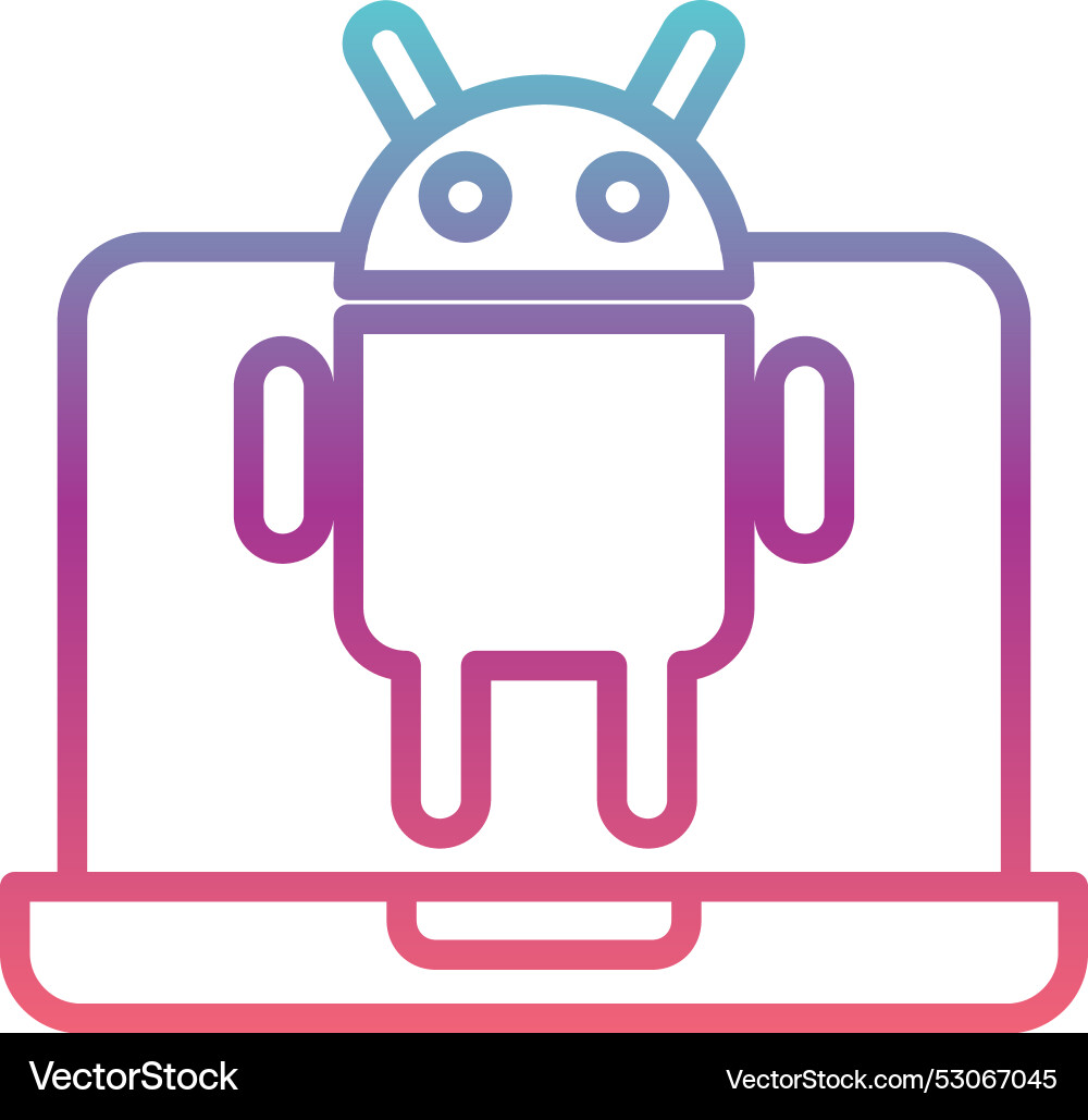 Android line gradient design Vector Image