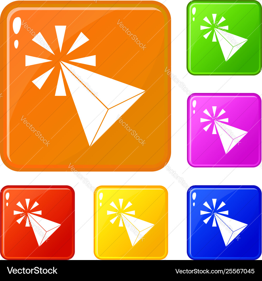 Click icons set color Click icons set color vector image