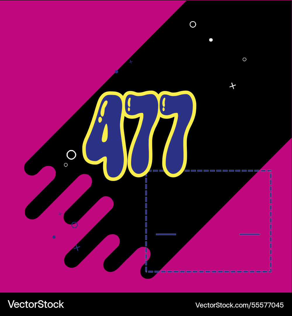 Number font design with decorative dots Vector Image