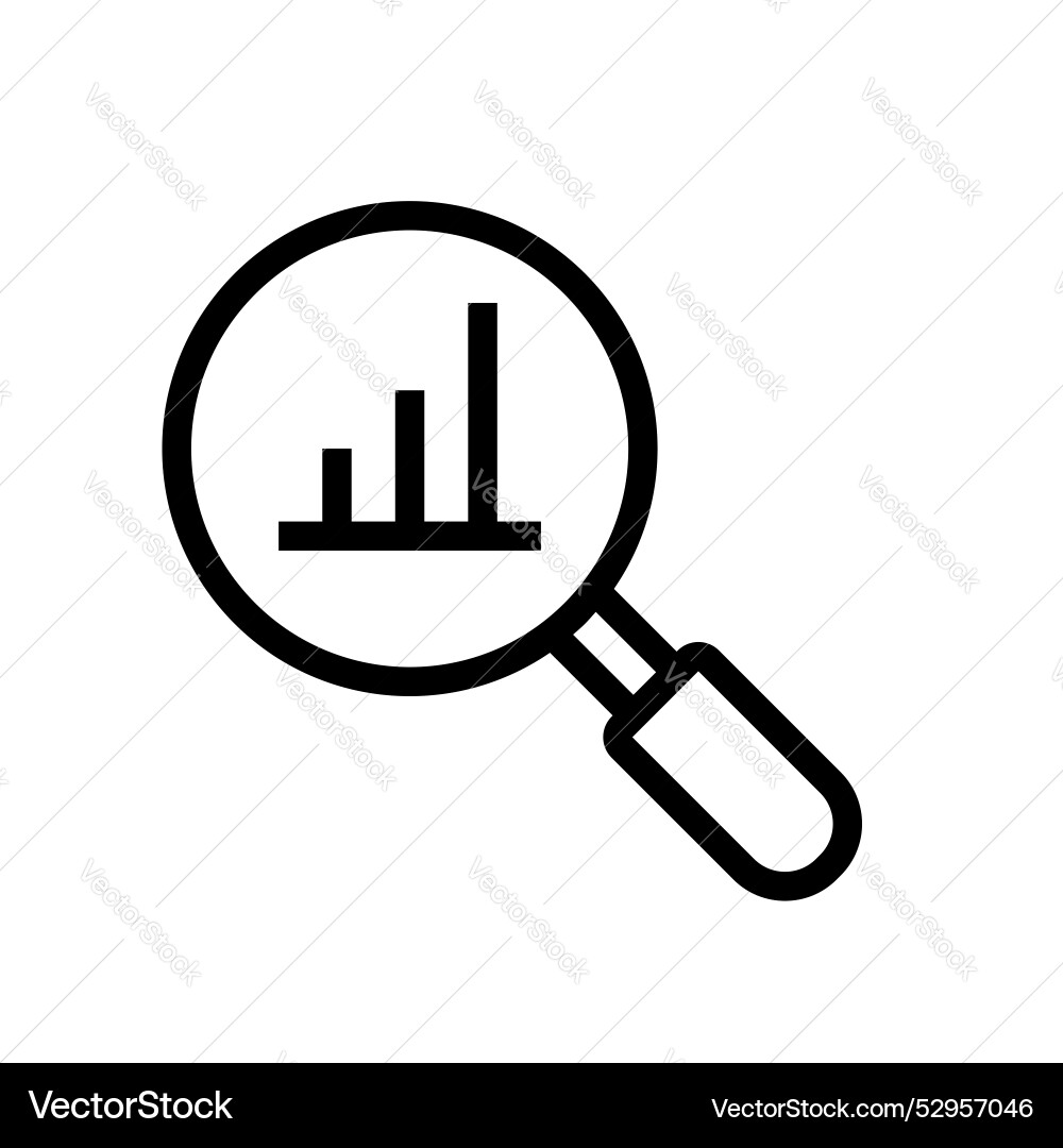 Bar chart icon outline style design isolated Bar chart icon outline style design isolated vector image