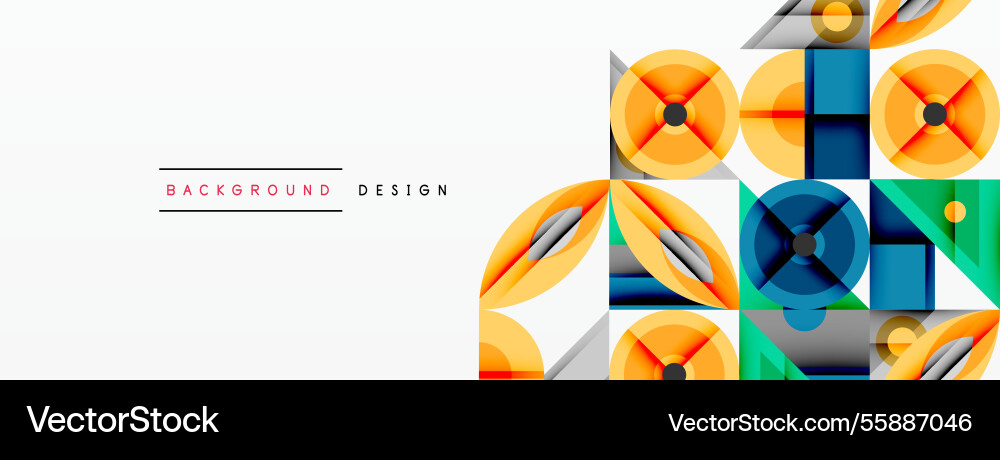 Dynamic geometric composition with sharp angles Vector Image