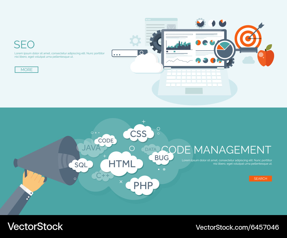 Flat background coding Royalty Free Vector Image