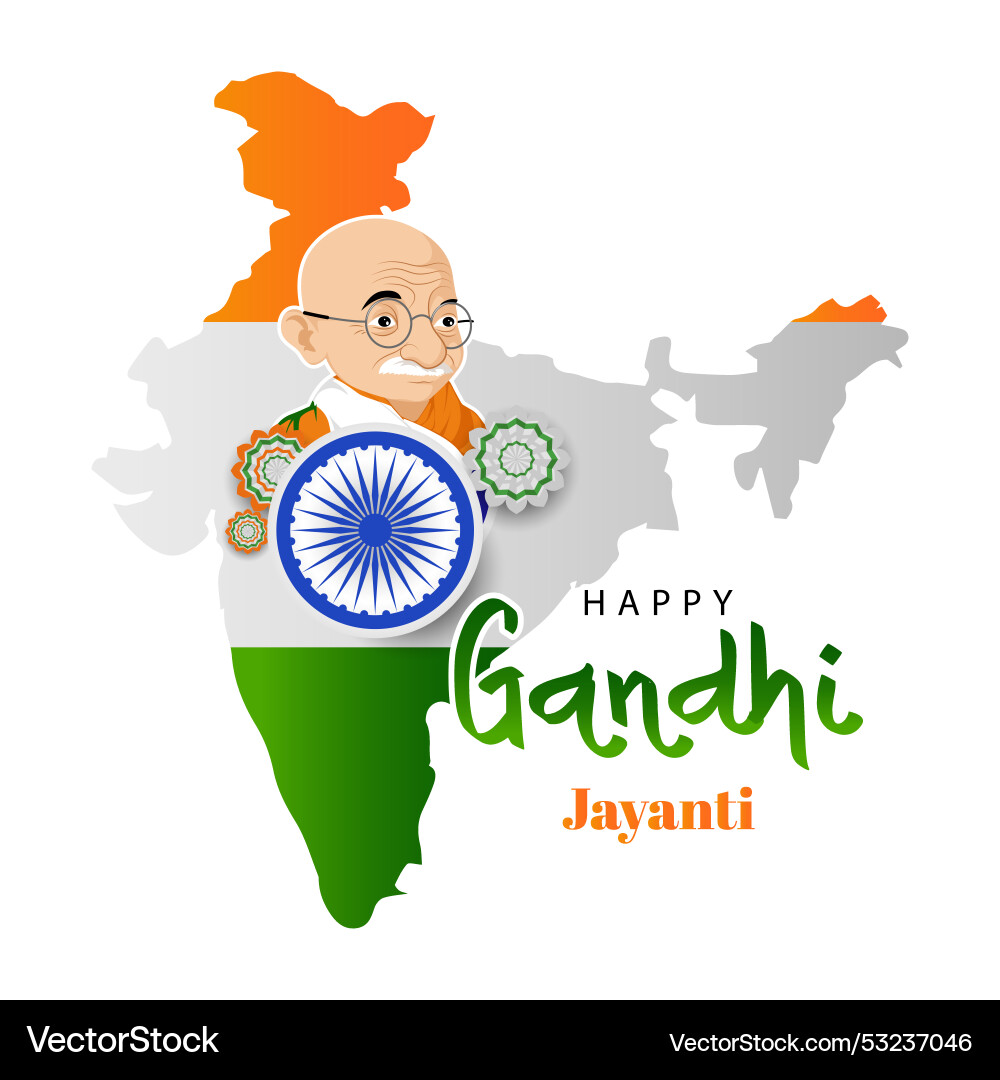Happy gandhi jayanti Royalty Free Vector Image