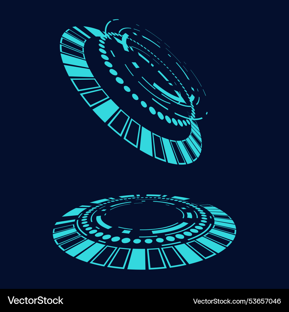 Sci fi circle frame modern user interface element Sci fi circle frame modern user interface element vector image