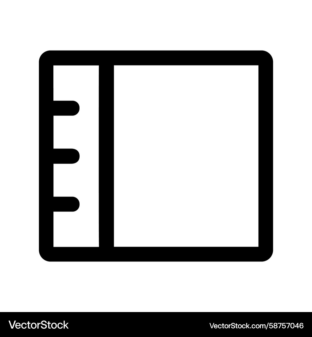 Simple Sidebar Layout Icon Vector Image