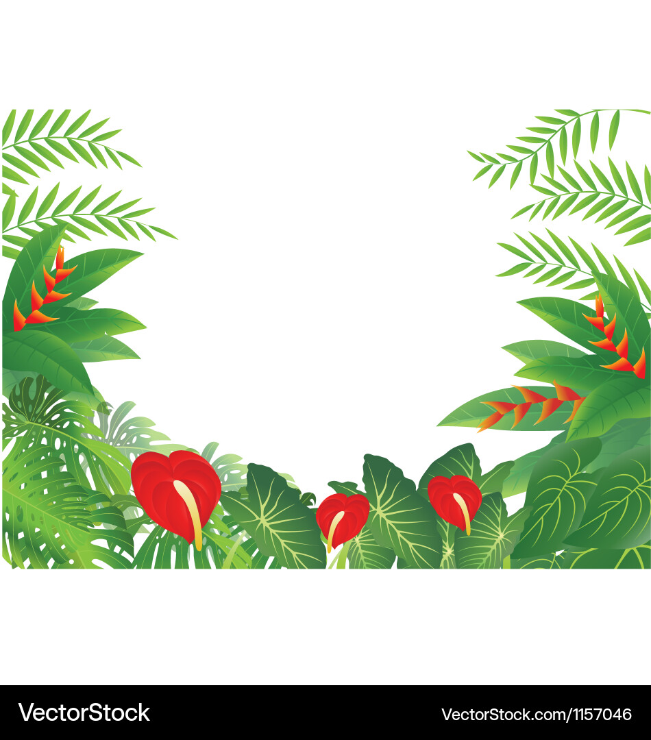 Tropical forest background Royalty Free Vector Image