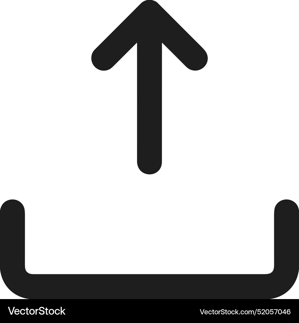 Upload outline icon symbol image Upload outline icon symbol image Vector Image
