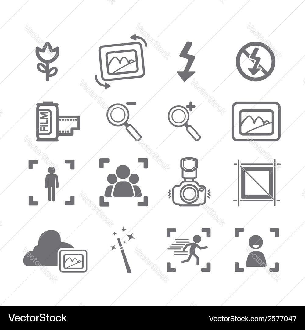 Camera icons menu Vector Image