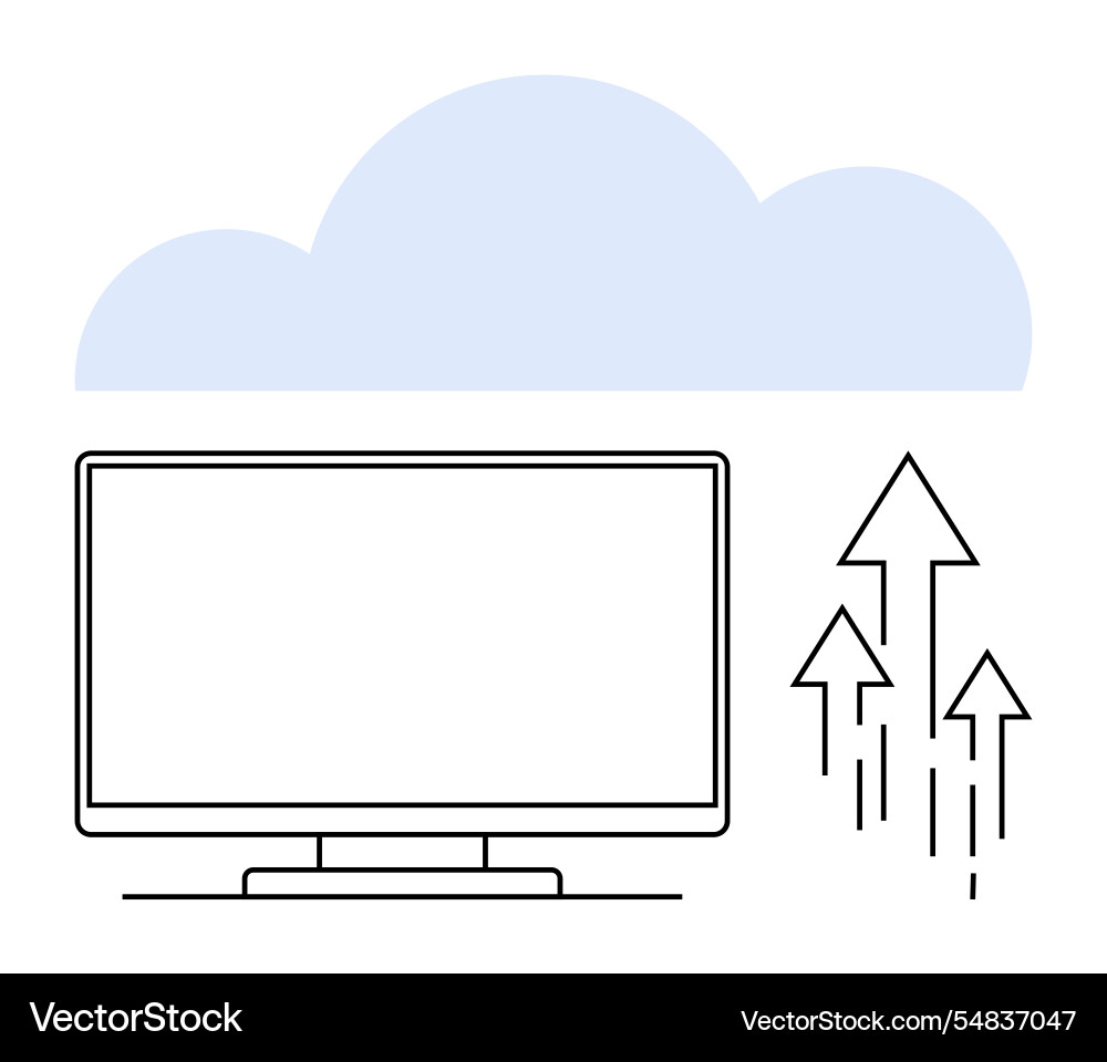 Cloud computing and data upload concept Cloud computing and data upload concept Vector Image