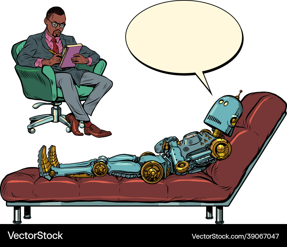 Ein schwarzer Psychotherapeut bei Psychotherapie Ein schwarzer Psychotherapeut bei Psychotherapie vektorbild