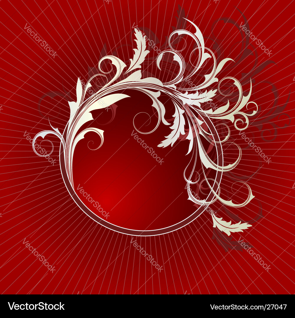 Elegant Branch Frame Vector Image