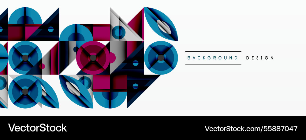 Geometric abstract composition with intersecting Geometric abstract composition with intersecting Vector Image