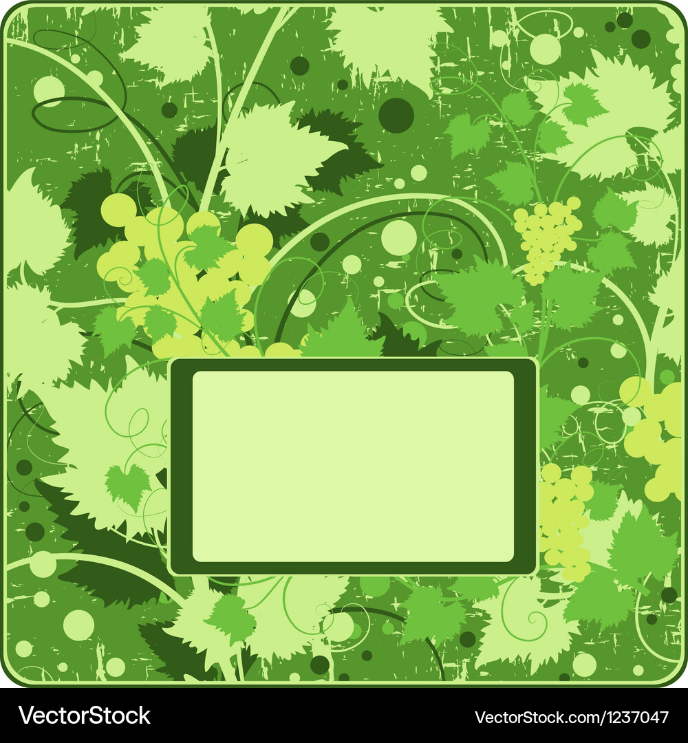 Grape background frame Vector Image