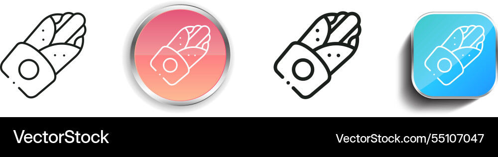 Kebab icon thin linear regular and button style vector image