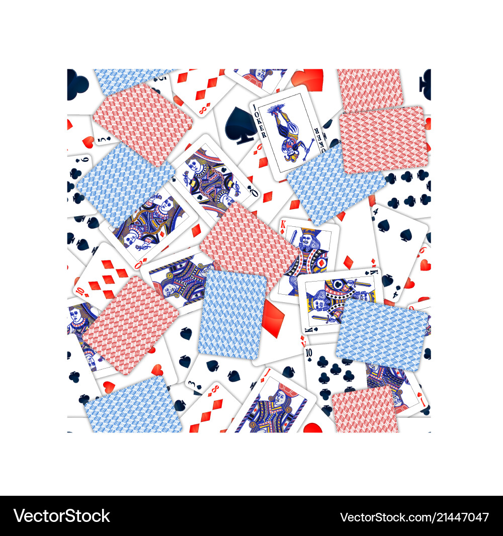 Realistic Playing Card Pattern Vector Image