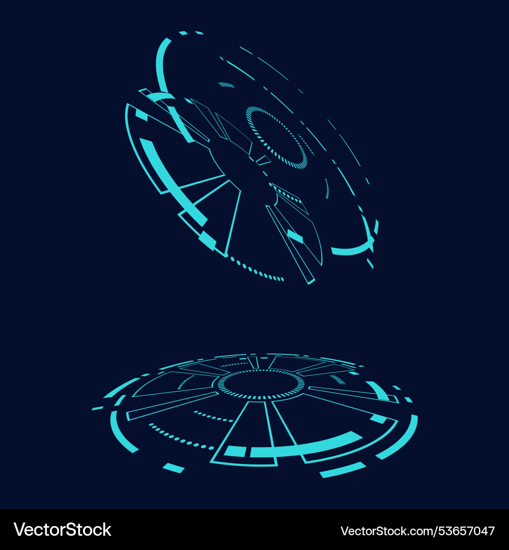 Sci fi circle frame modern user interface element Vector Image