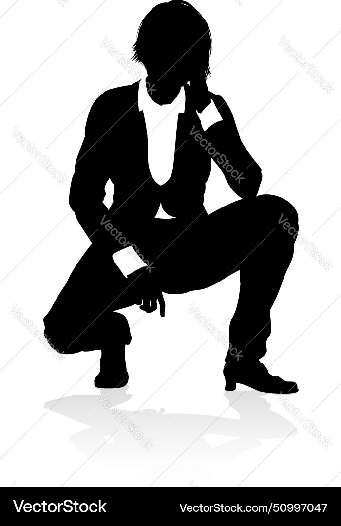 Silhouette Geschäftsperson Silhouette Geschäftsperson vektorbild