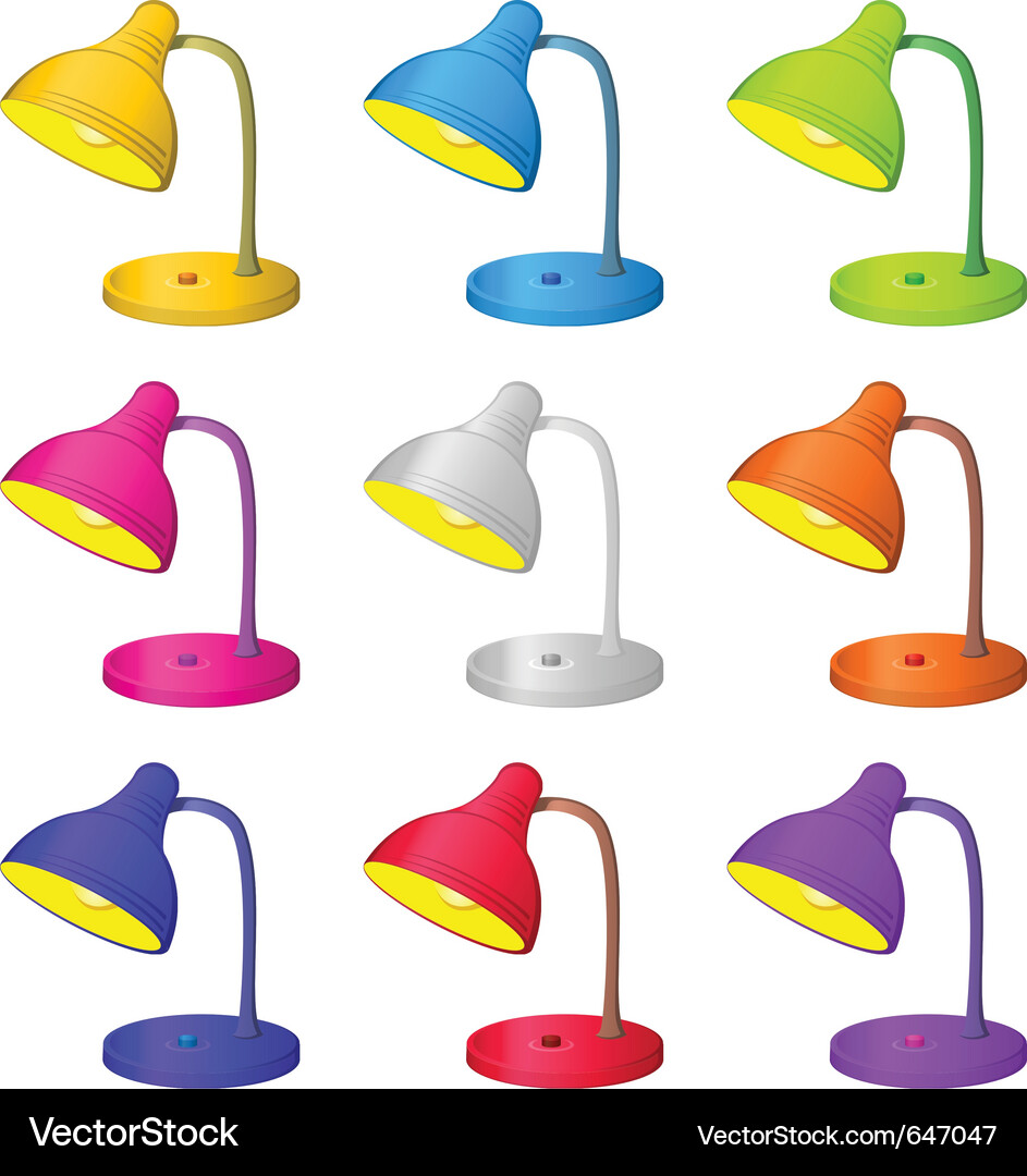 Table lamp set Vector Image