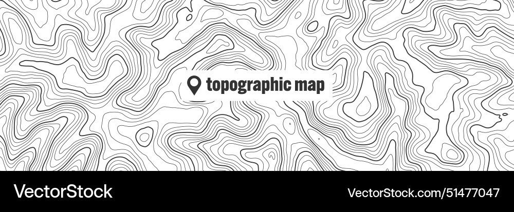 Topographic map with contour lines geographic Topographic map with contour lines geographic vector image