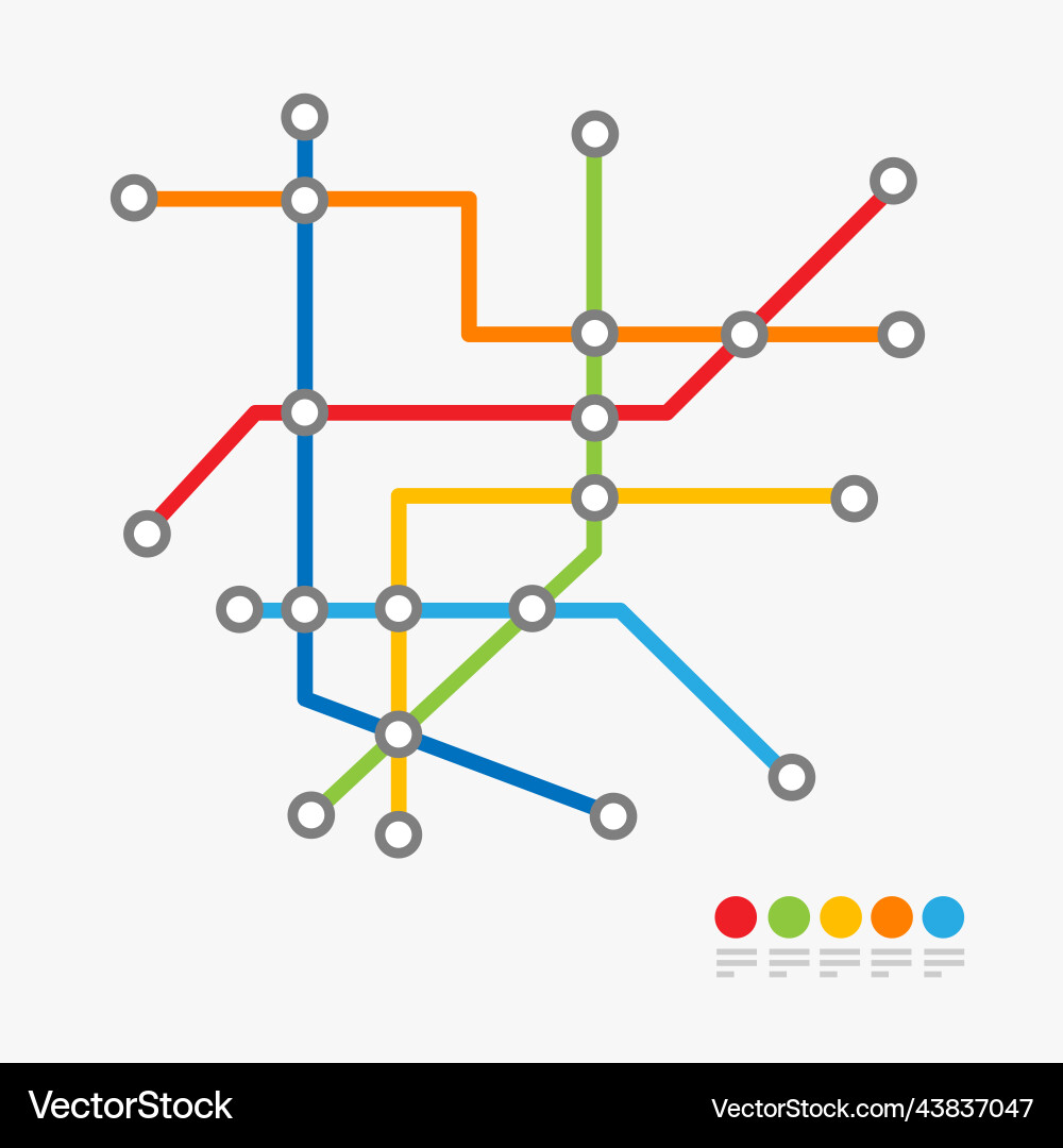 Underground metro map or subway transportation Underground metro map or subway transportation vector image