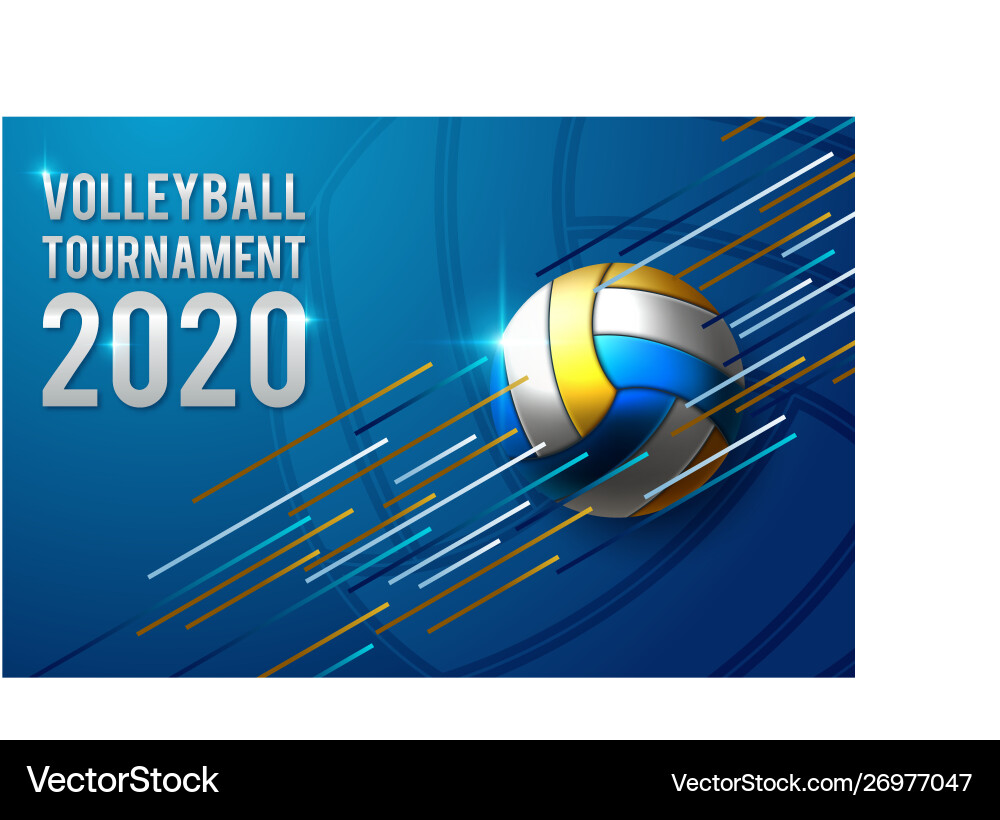 Volleyball Turnier Poster Vorlage Design Volleyball Turnier Poster Vorlage Design vektorbild