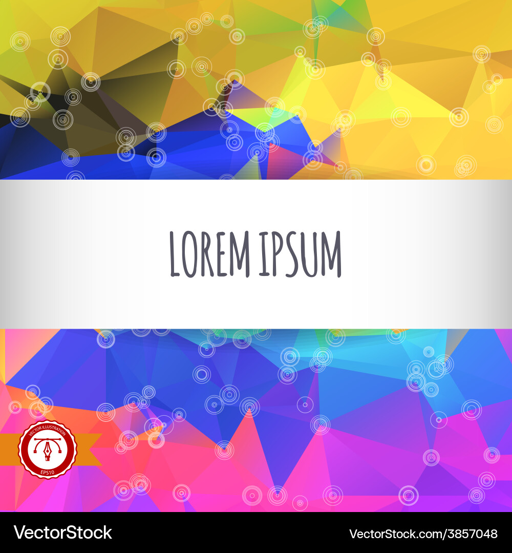 Abstract colorful triangles background vector image