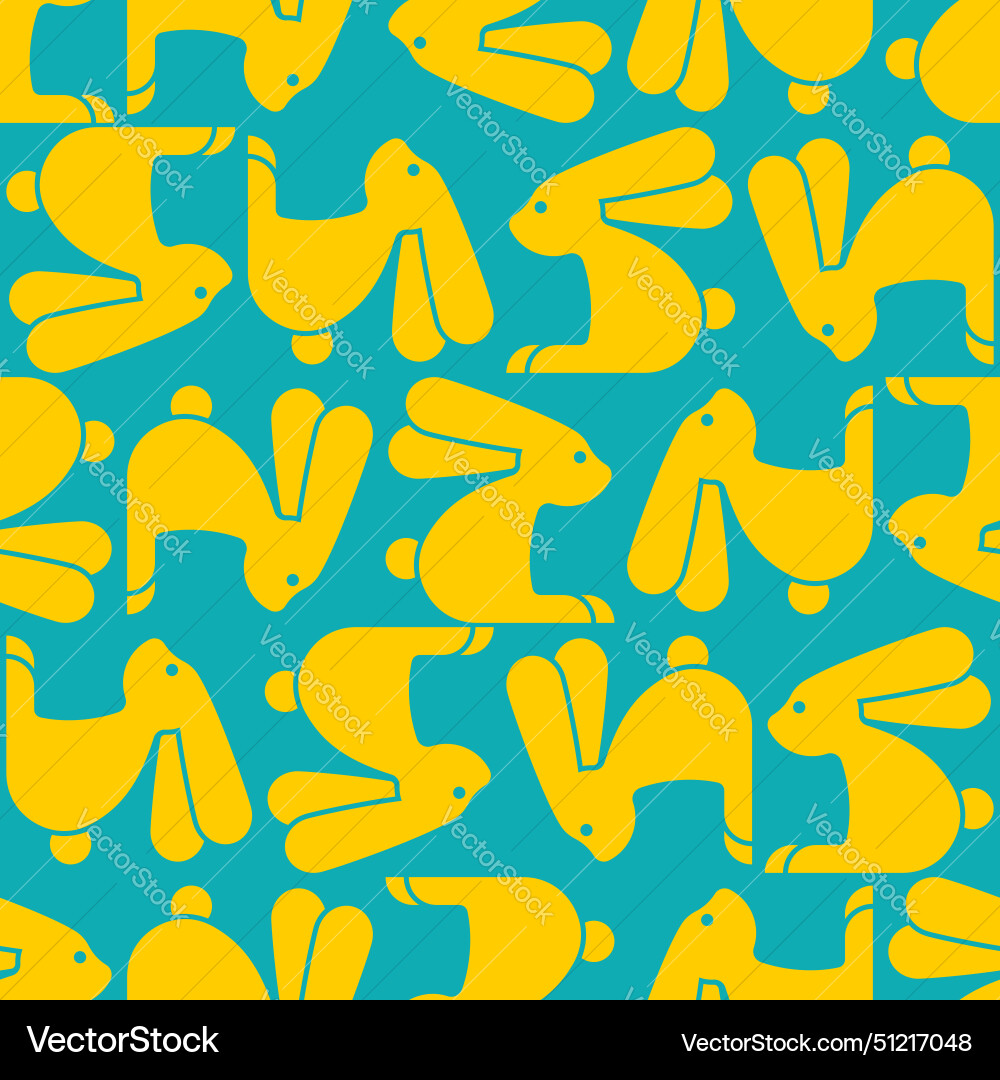 Hare pattern seamless rabbit background bunny Hare pattern seamless rabbit background bunny vector image
