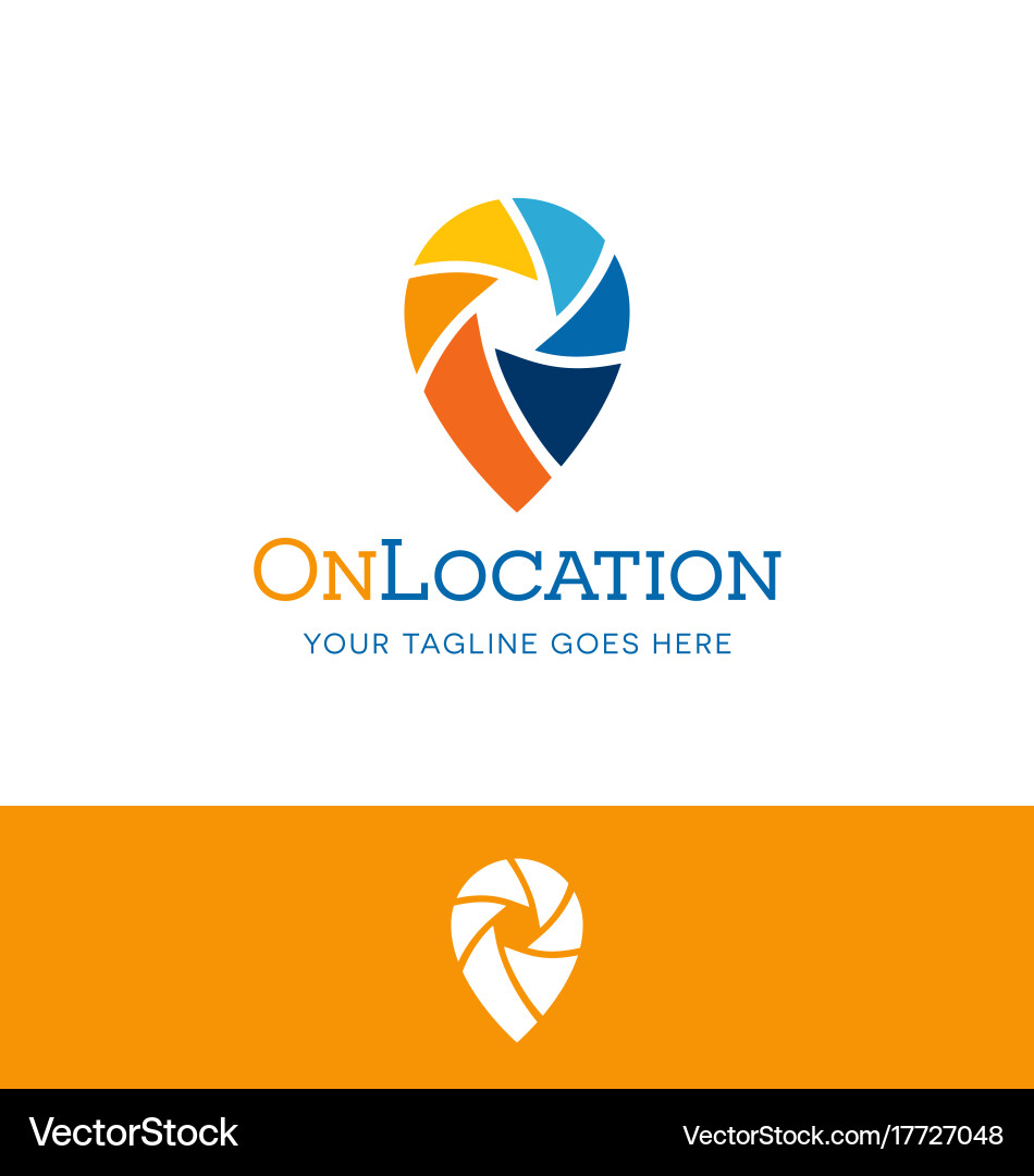 Map Pin Camera Logo Royalty Free Vector Image - VectorStock
