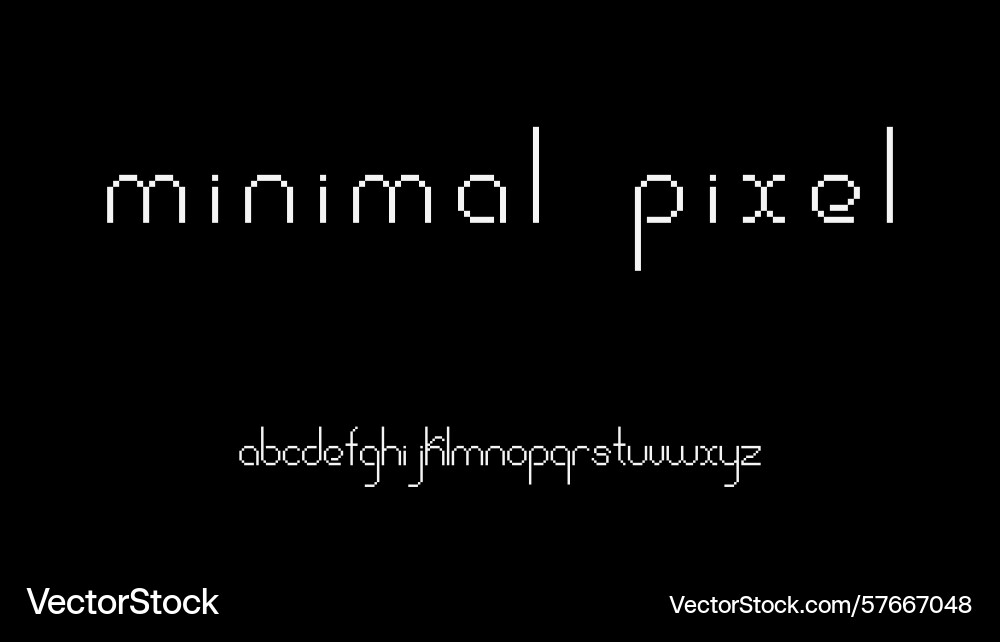 Minimalist pixel font lowercase alphabet Minimalist pixel font lowercase alphabet vector image
