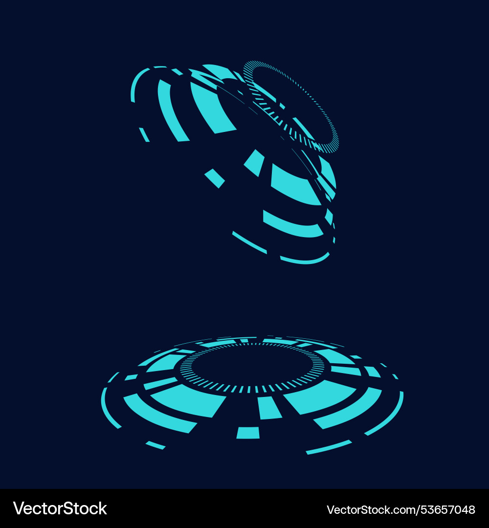 Sci fi circle frame modern user interface element Sci fi circle frame modern user interface element vector image