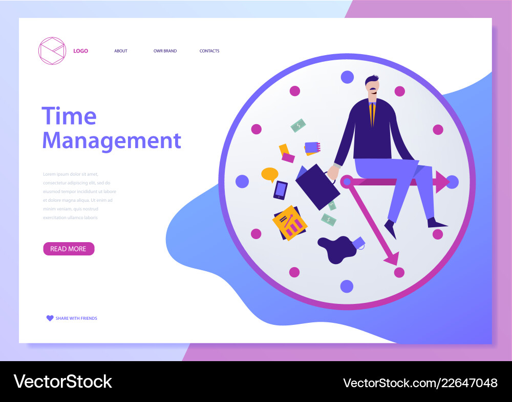 Web page design template for project Web page design template for project vector image