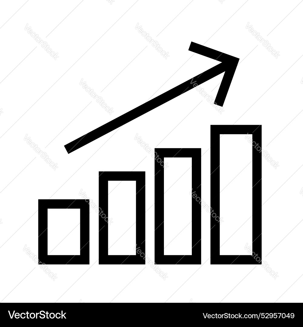 Bar chart icon outline style design isolated Bar chart icon outline style design isolated Vector Image