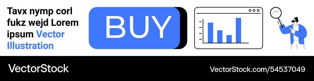 E-commerce interface with buy button analytics E-commerce interface with buy button analytics vector image