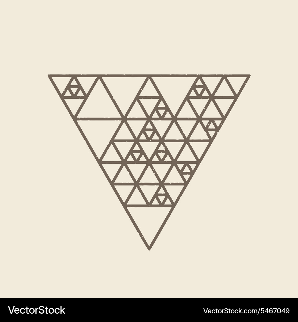 Hipster triangle linear background Vector Image