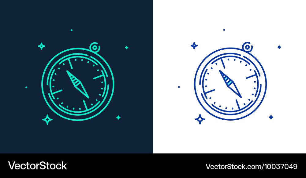 Linear style icon of a helm vector image