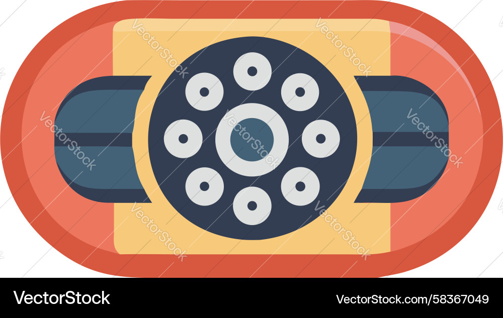 Retro Push Button Phone Icon Vector Image