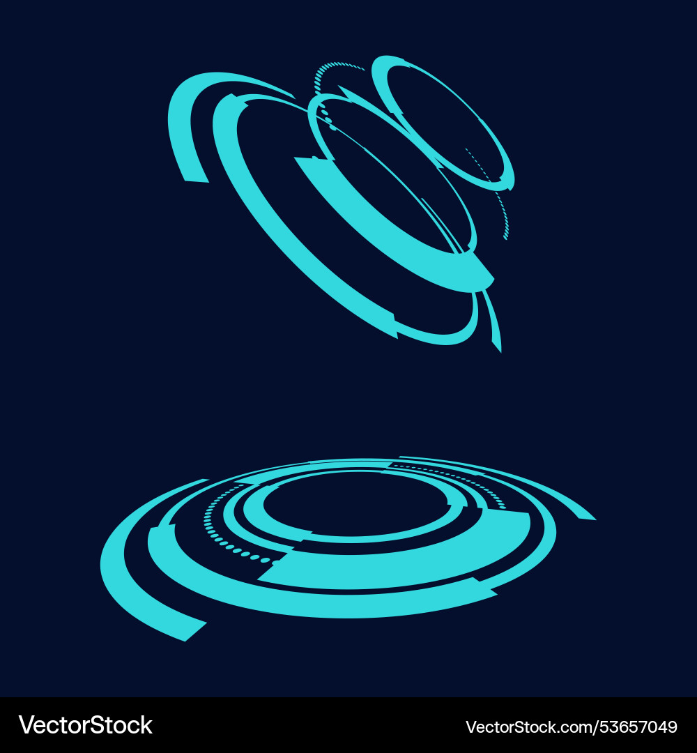 Sci fi circle frame modern user interface element Sci fi circle frame modern user interface element vector image
