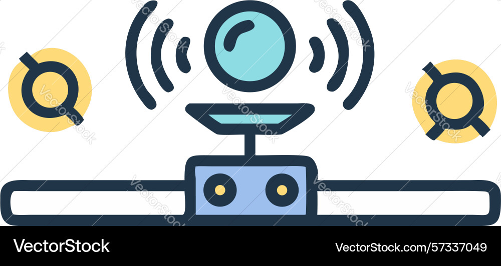Smart device with wireless connectivity and data vector image